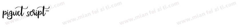 piguet script字体转换
